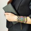 إسوارة مزخرفة يدويًا - حرفة يدوية مثالية للفعاليات الرسمية بتصميم هندسي