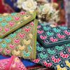 حقيبة يد نسائية إيرانية مصنوعة يدويًا - تطريز سوزاني بأسلوب تقليدي