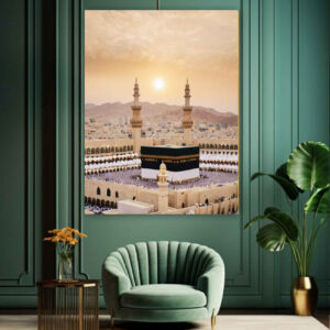 فن الحائط كانفس إسلامي للكعبة – موديل الطواف