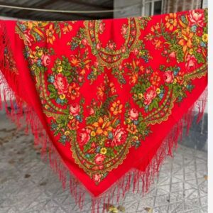 وشاح تركماني فاخر 100% صوف – الحرفية الخالدة والراحة المطلقة