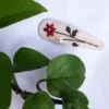 طقم مشابك شعر مزخرفة بتصميم زهري، مجموعة من 2