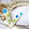 مشبك شعر مطرز يدويًا - طراز الحلزون | طقم من 2
