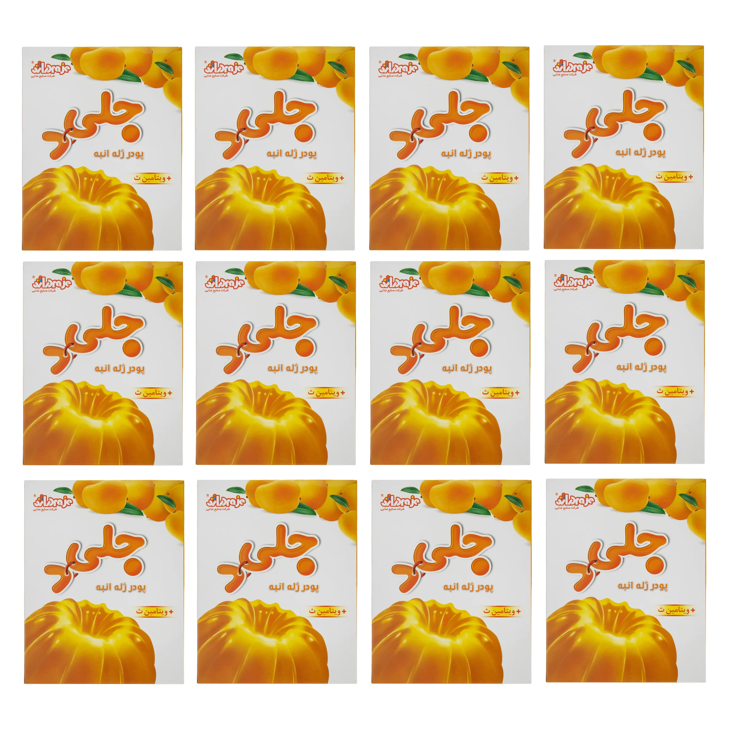 مسحوق جيلي مخلوط حلال من جليد ديراجه، 100 جرام (x12)