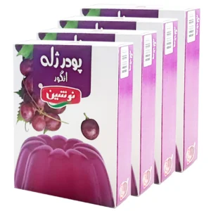 مسحوق جيلاتين حلال – مجموعة مسحوق الجيلي من نوشین، 100 جرام (4 عبوات)