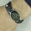 سوار إسلامي من الجلد وحجر العقيق للرجال بنقوش خط الإمام علي