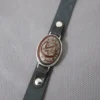 سوار إسلامي جلد مع حجر عقيق وكتابة يا حسين