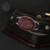 سوار إسلامي من الجلد مع حجر عقيق للرجال مزين بآية وإن يكاد