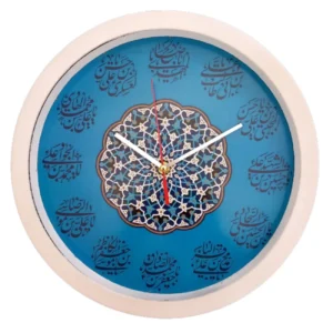 ساعة ديكور إسلامي مزينة بصور فنية للأئمة الإثني عشر
