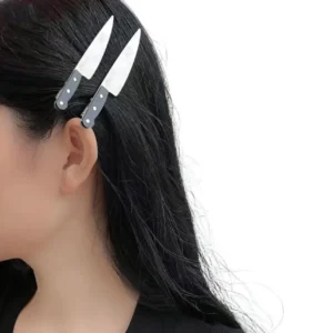 مجموعة مشابك شعر بتصميم سكين عدد 2