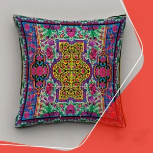 غطاء وسادة عرقي كلاسيكي بنمط زهري مصغر (طقم من 2)