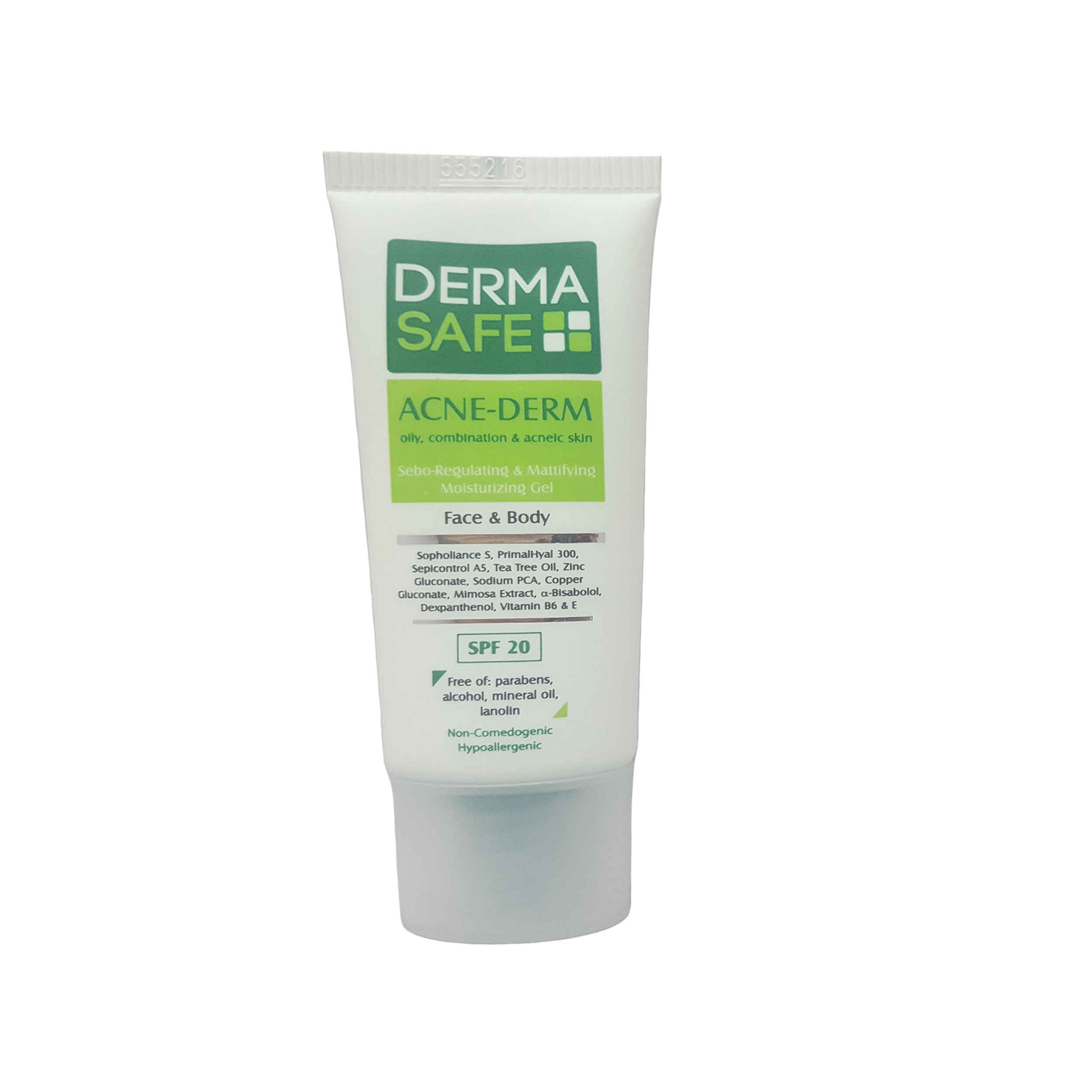 Dermasafe ACNE-DERM Moisturizing Gel - Suitable for Oily Skin, 40 ml