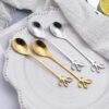 Leaf Design Tea Spoon Set - Elegant 6-Piece Collection for Stylish Dining