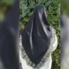 إيشارب مغناه للنساء - إيشارب مع غطاء ذراع بتصميم حواف مقلمة
