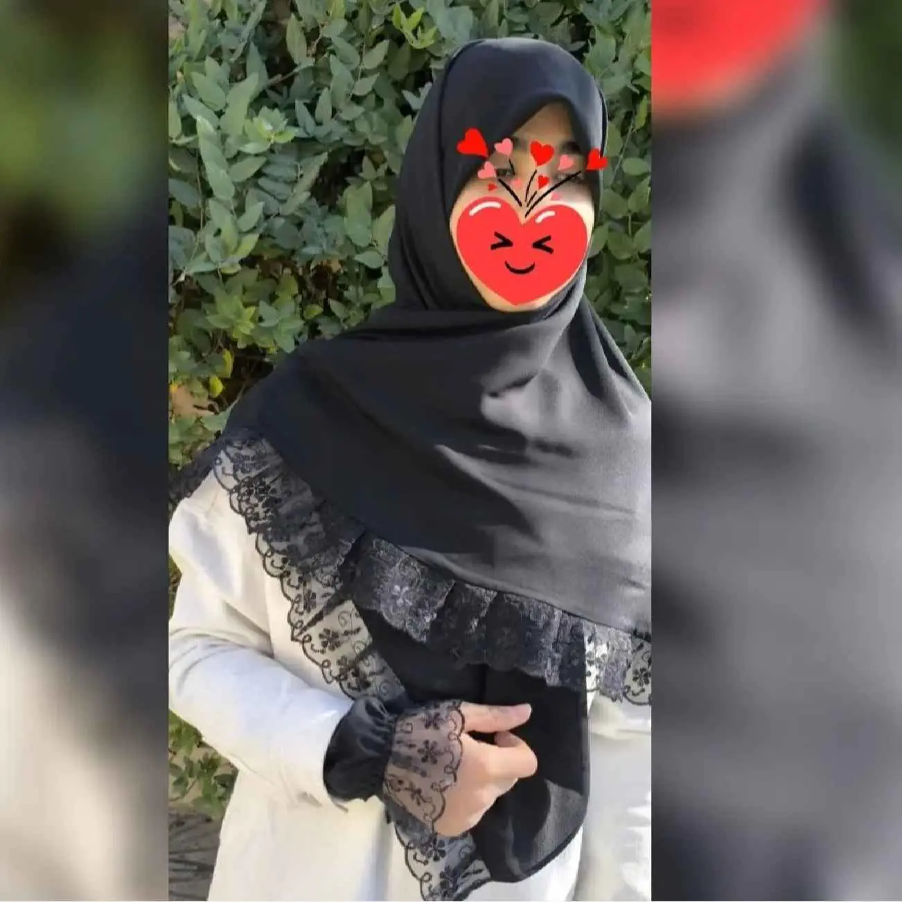 إيشارب مغناه للنساء - إيشارب مع غطاء ذراع بتصميم حواف مقلمة