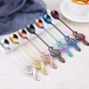 Tea Spoon Set - Musiacal Style Colorful Design 7 Pcs