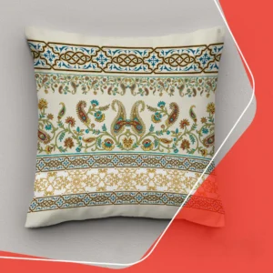 غطاء وسادة مخمل مستوحى من الفن الإيراني بنقش زهري بيسلي (2x)