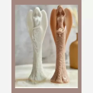 شمعة تمثال يدوي بتصميم الملاك مناسبة للهدايا أو الديكور (5 قطع)