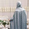 عباءة صلاة إسلامية مع أكمام للسيدات بتصميم سمكة وقماش قطني