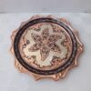 Large Copper Serving Tray in Star Design with Silver Inlay and Nano Finish