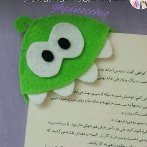 زاوية صفحة على شكل ضفدع من اللباد – مناسبة للمدرسة، والمنزل، وتقديم الهدايا (عدد 10)