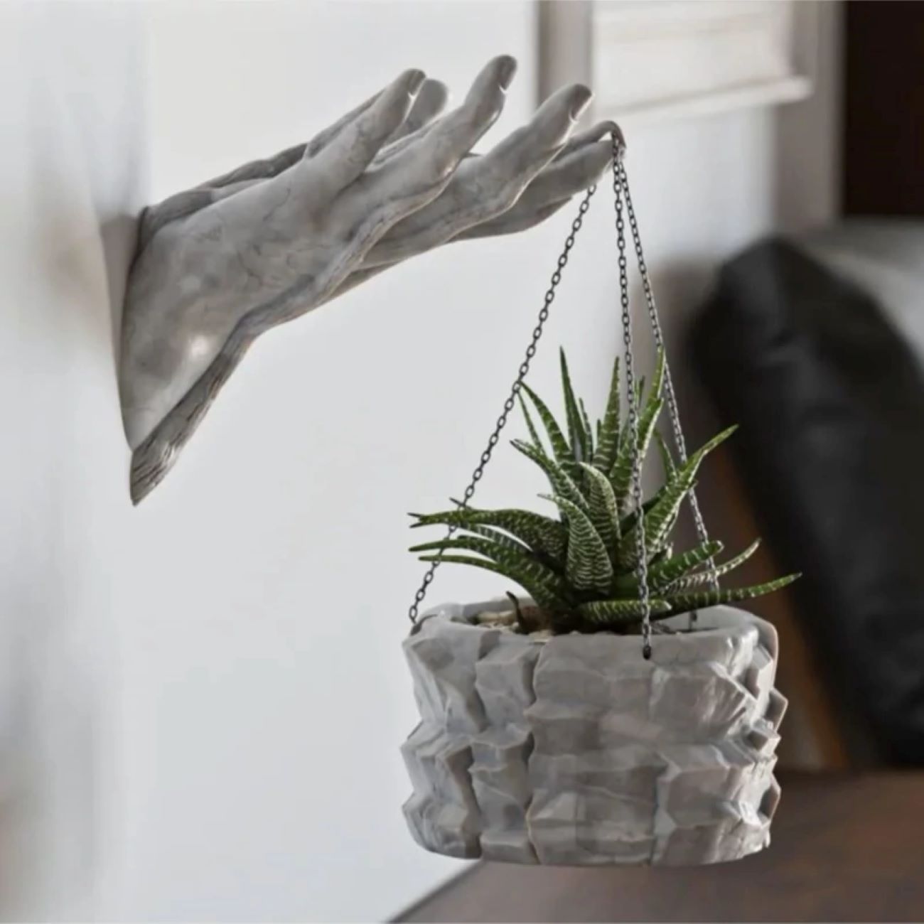 مزهرية جدارية بتصميم يدوي – ديكور فني للمنزل من مادة ABS مطبوعة بتقنية 3D
