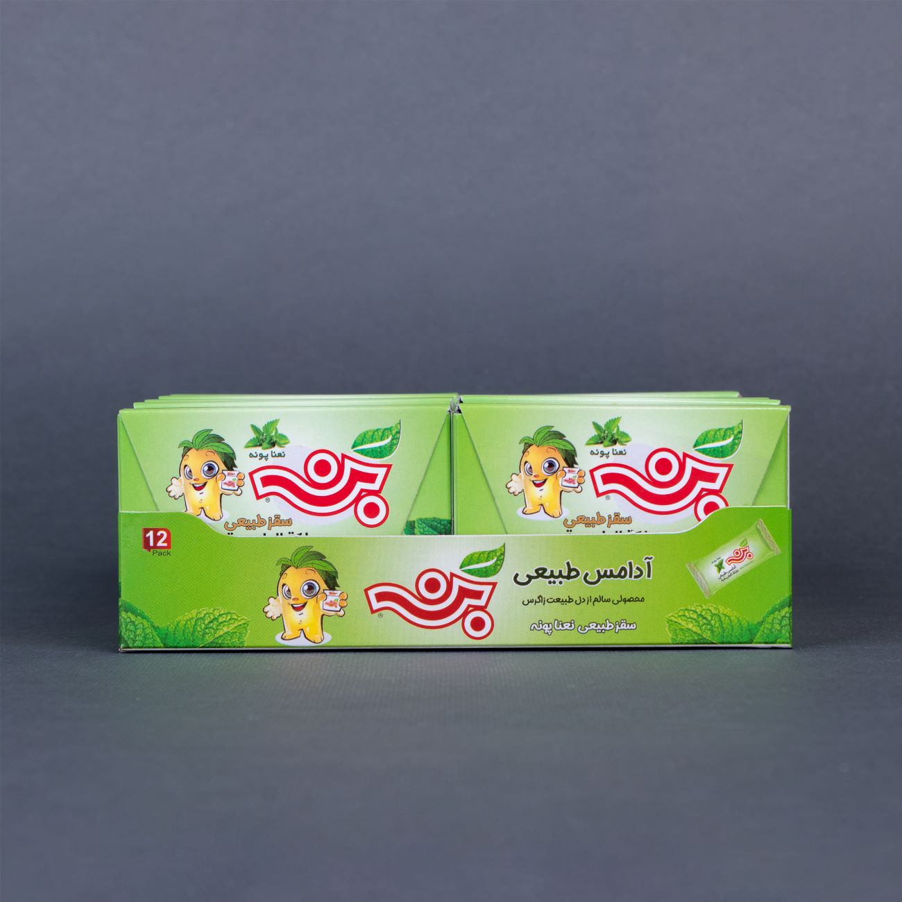 علكة طبيعية بنكهة النعناع البري (الفسوفون) – عبوة من 12 قطعة