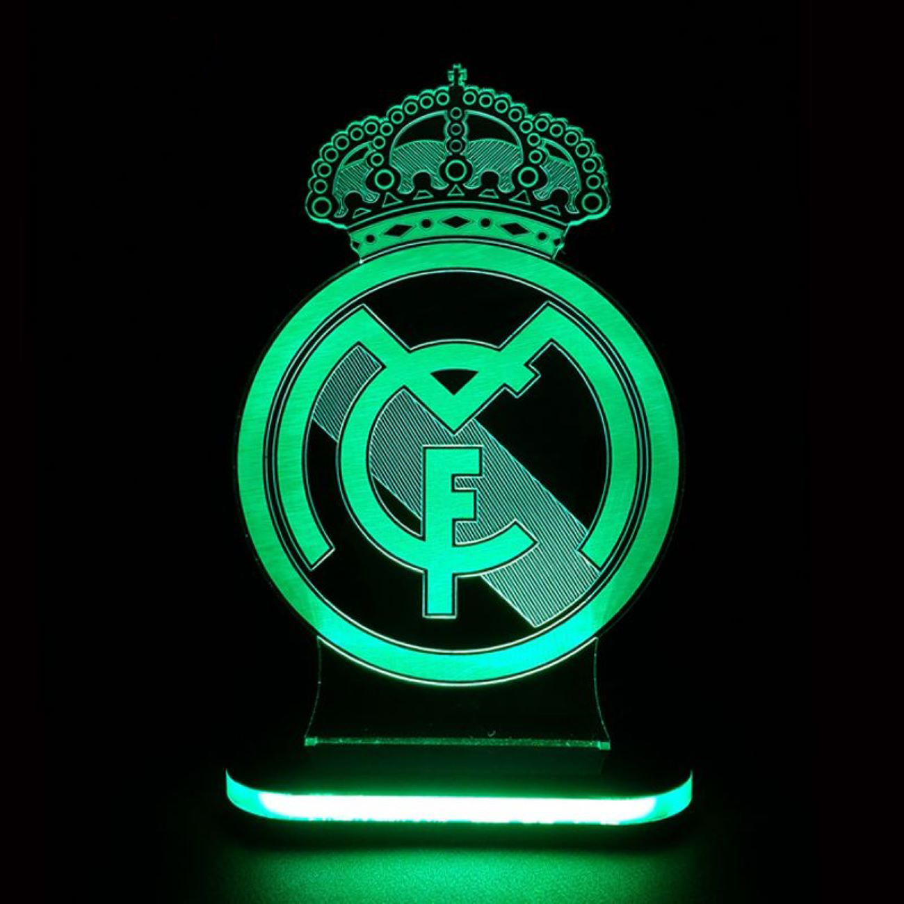 مصباح ليلي بتصميم شعار فريق ريال مدريد