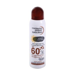 رذاذ واقي شمس، SPF 60، يحتوي على حماية UVA و UVB